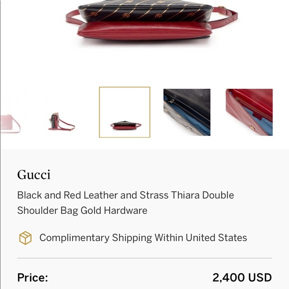 Gucci Thiara Double Shoulder Bag gg marmont - Picture 7 of 14